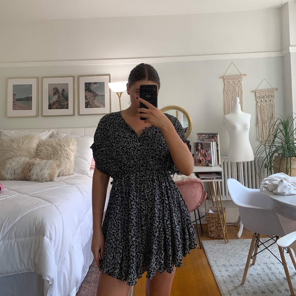 Freepeople floral black dress